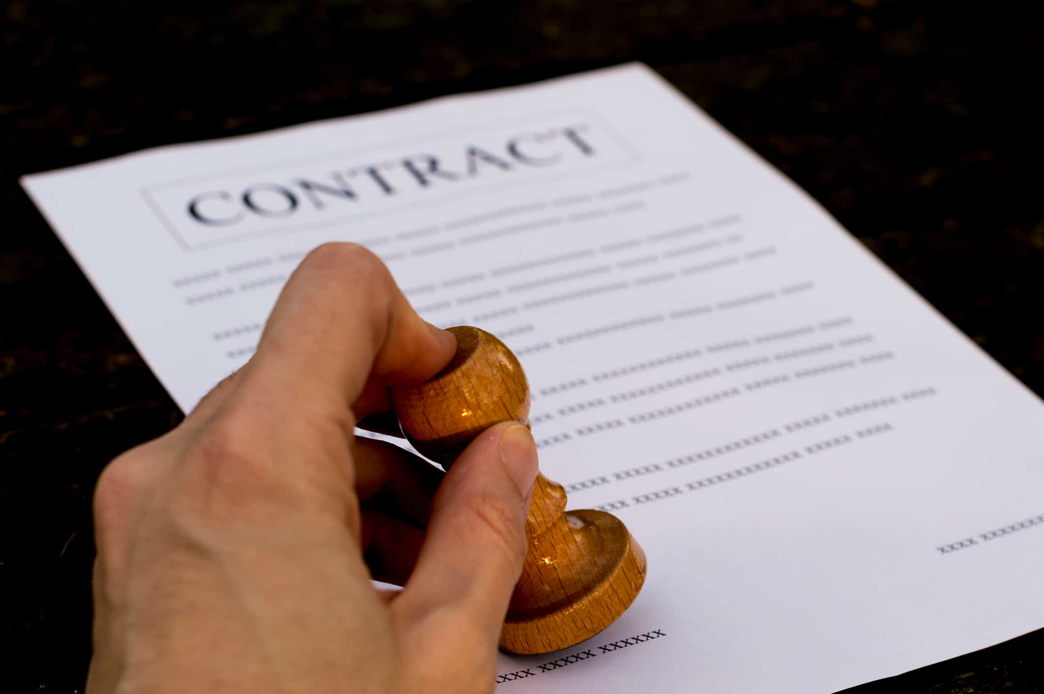Singning a contract
