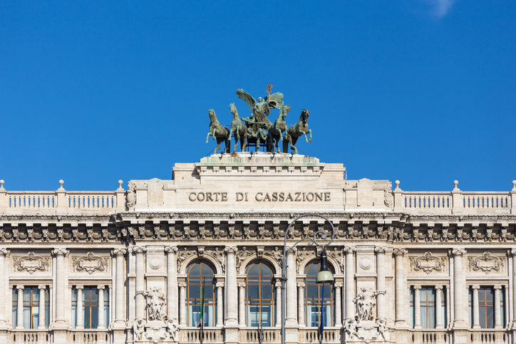 Italian supreme court of cassation by day with blue sky